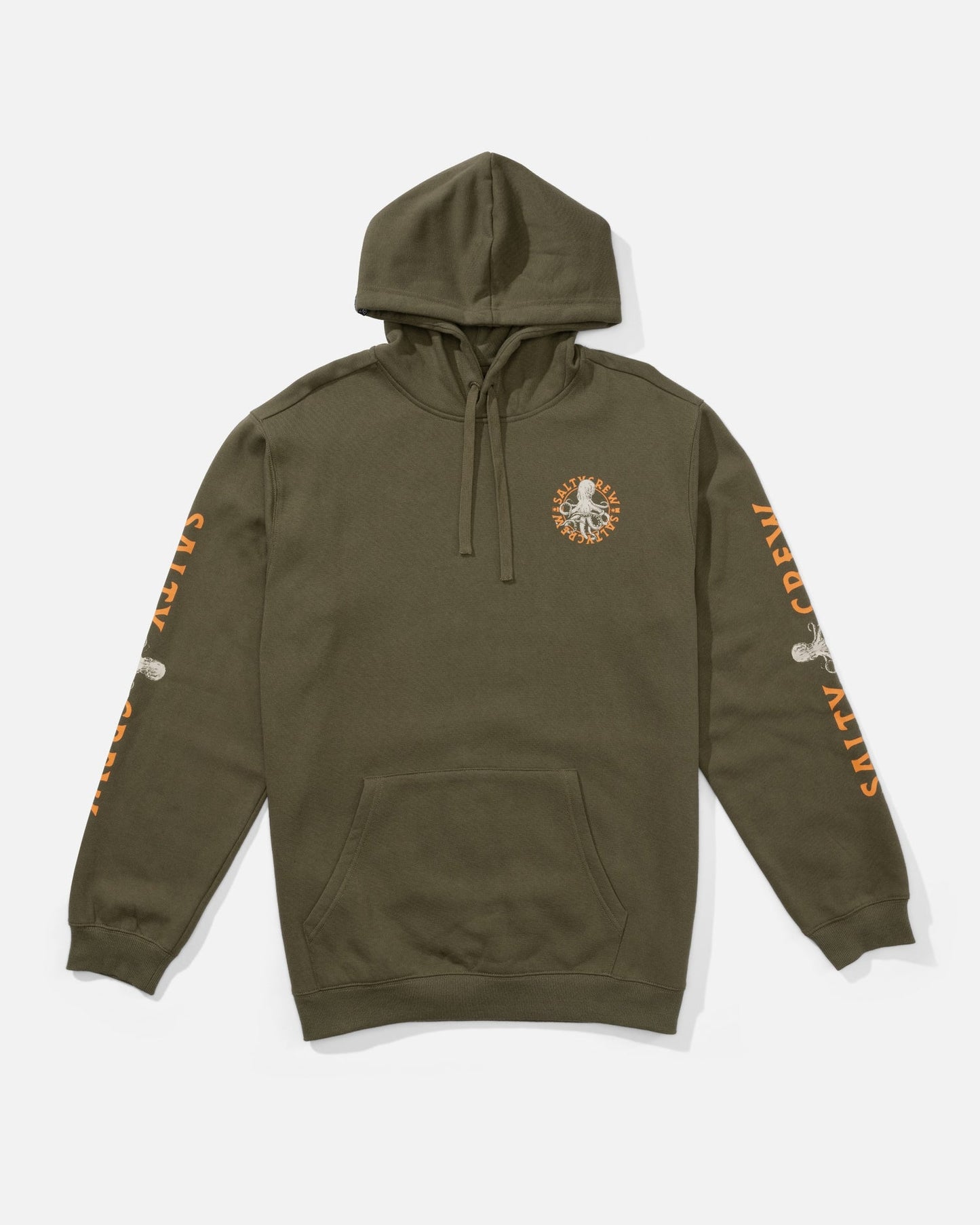 Tentacles Hooded Fleece - Dusty Olive Salty crew