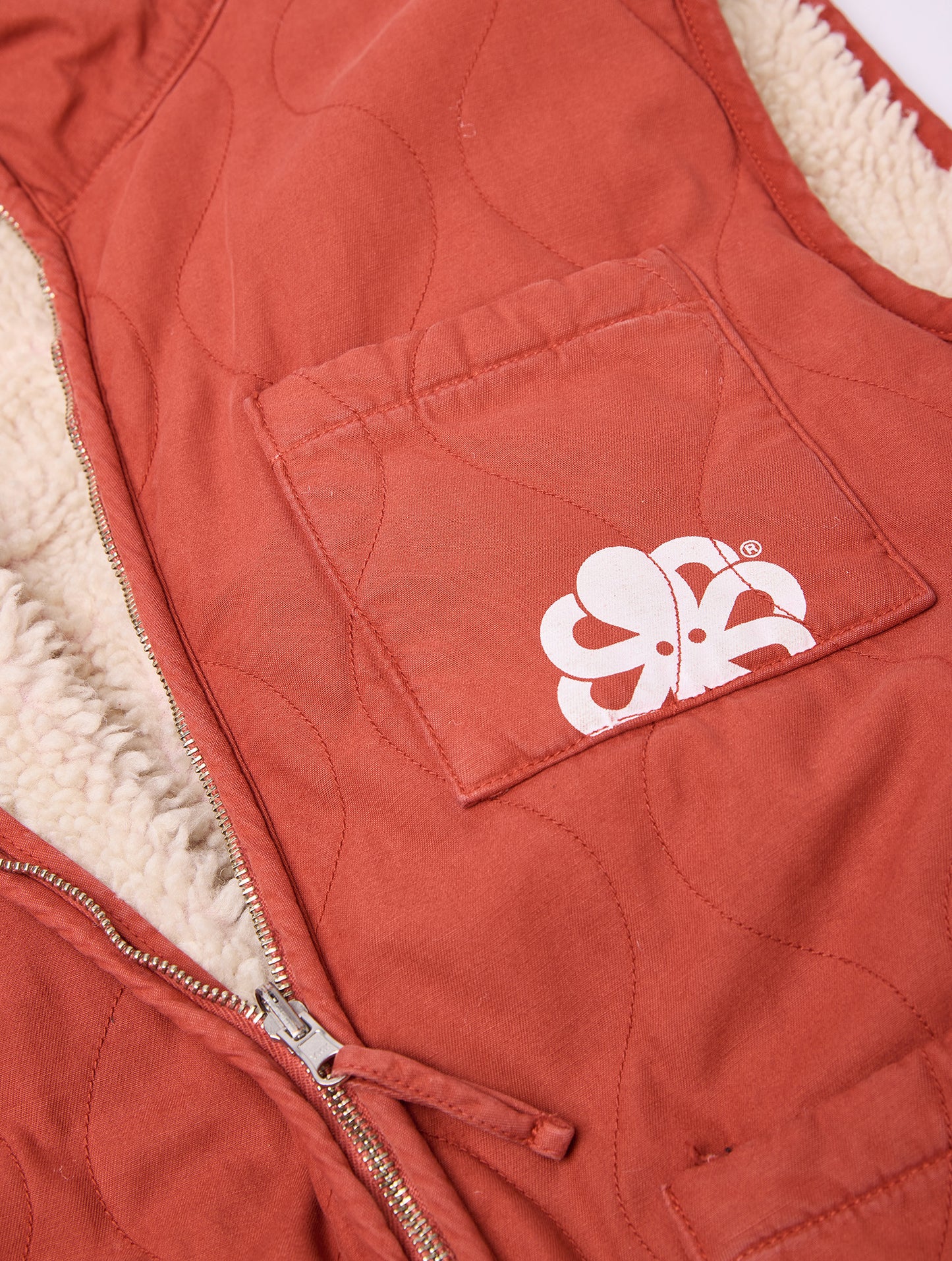 GILET SHERPA CAM ROUGE