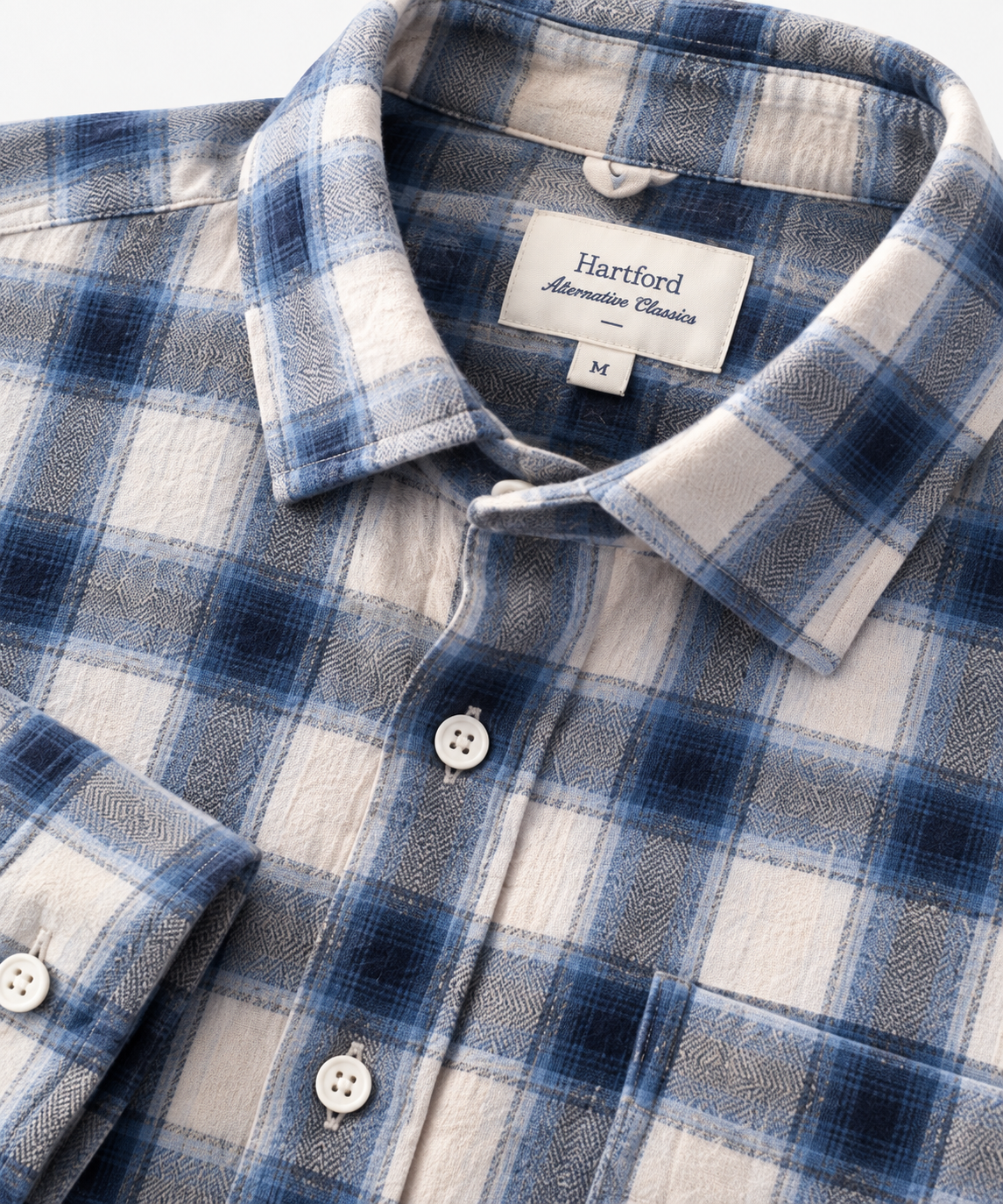 Chemise Homme en Flanelle à Carreaux Bleus PAUL – Hartford