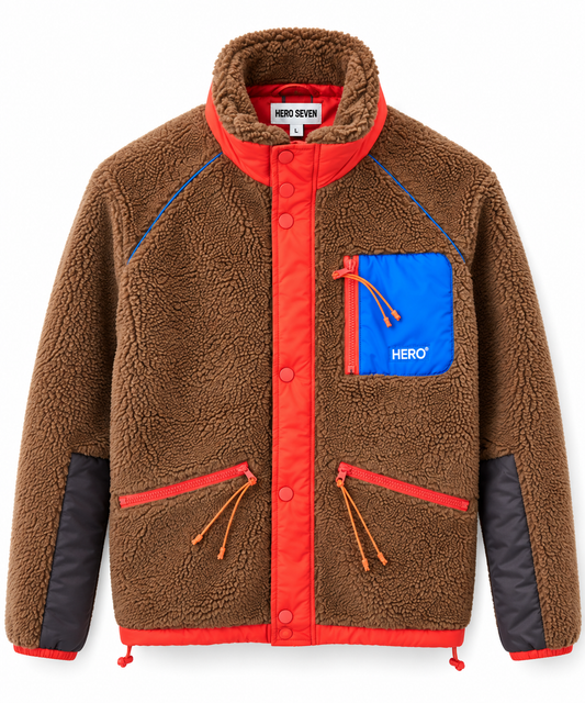 Veste RICHMOND Sherpa Marron – Hero Seven