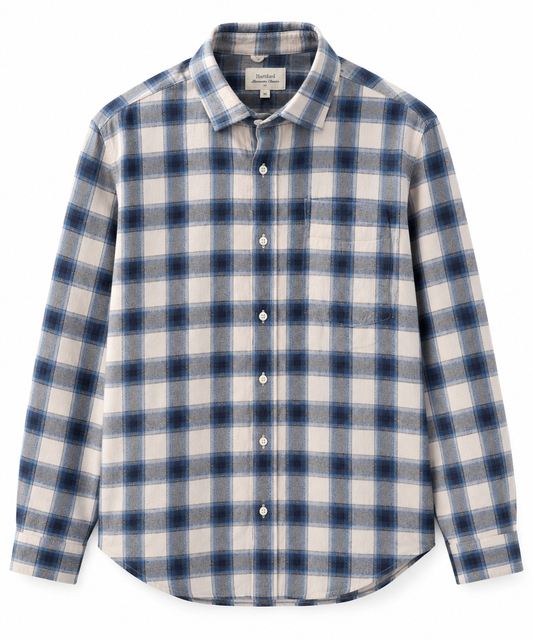 Chemise Homme en Flanelle à Carreaux Bleus PAUL – Hartford