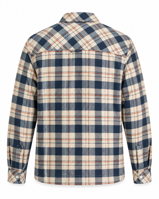 Chemise MELVIN homme en flanelle à carreaux vue de dos