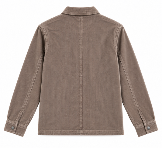 Veste ADRIEL Hero Seven velours côtelé taupe homme vue de dos