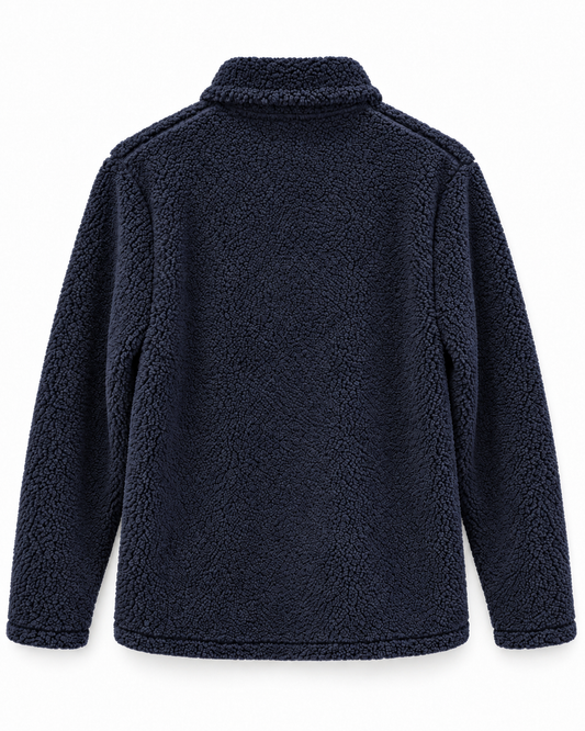 Veste Utility Hartford en sherpa bleu marine homme vue de dos