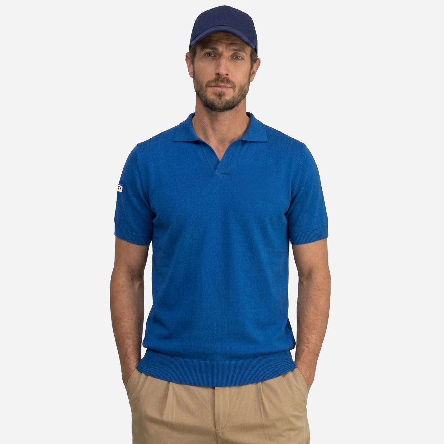 Polo Maille Sports d'époque bleu