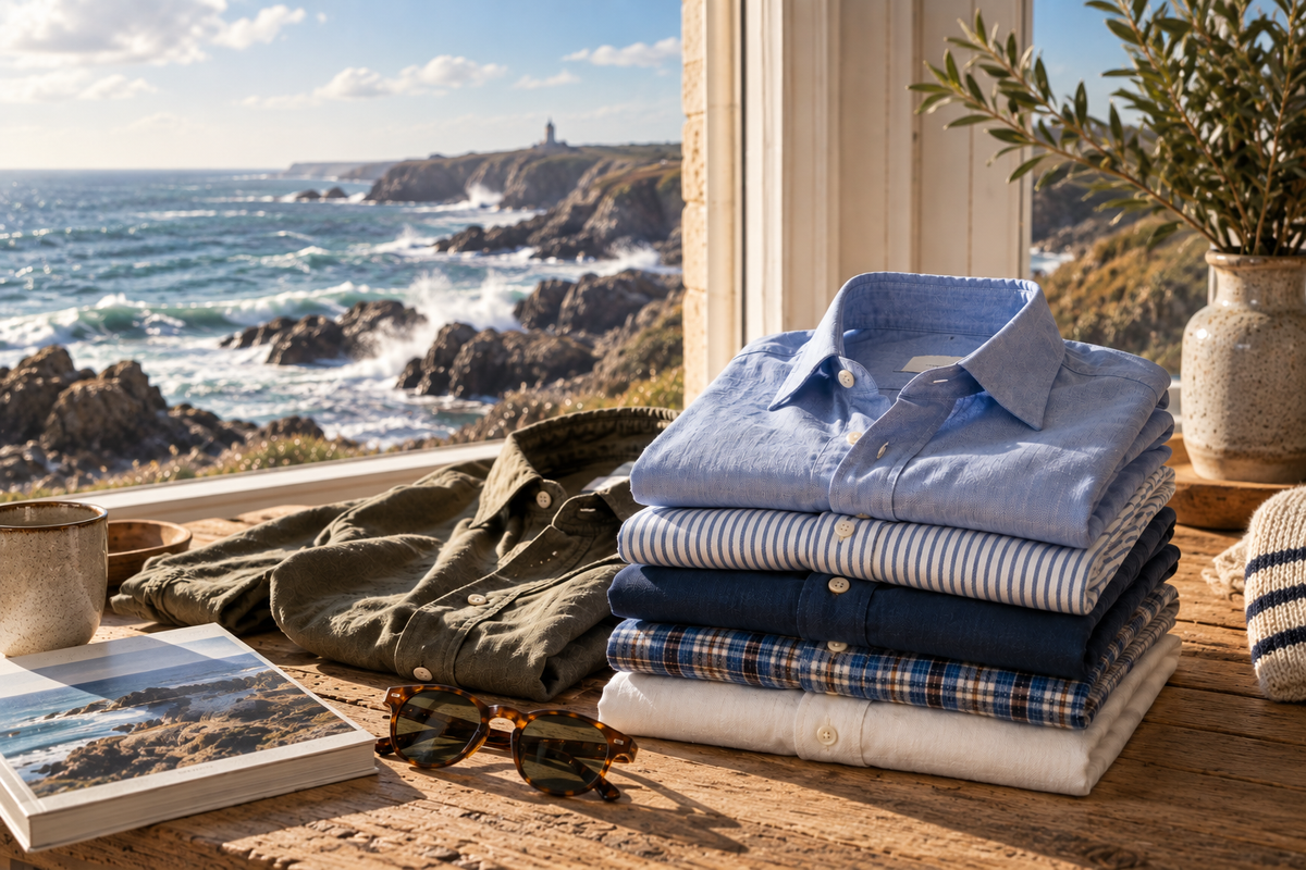 Sélection de chemises homme casual chic – Les Garçons de la Côte Quiberon