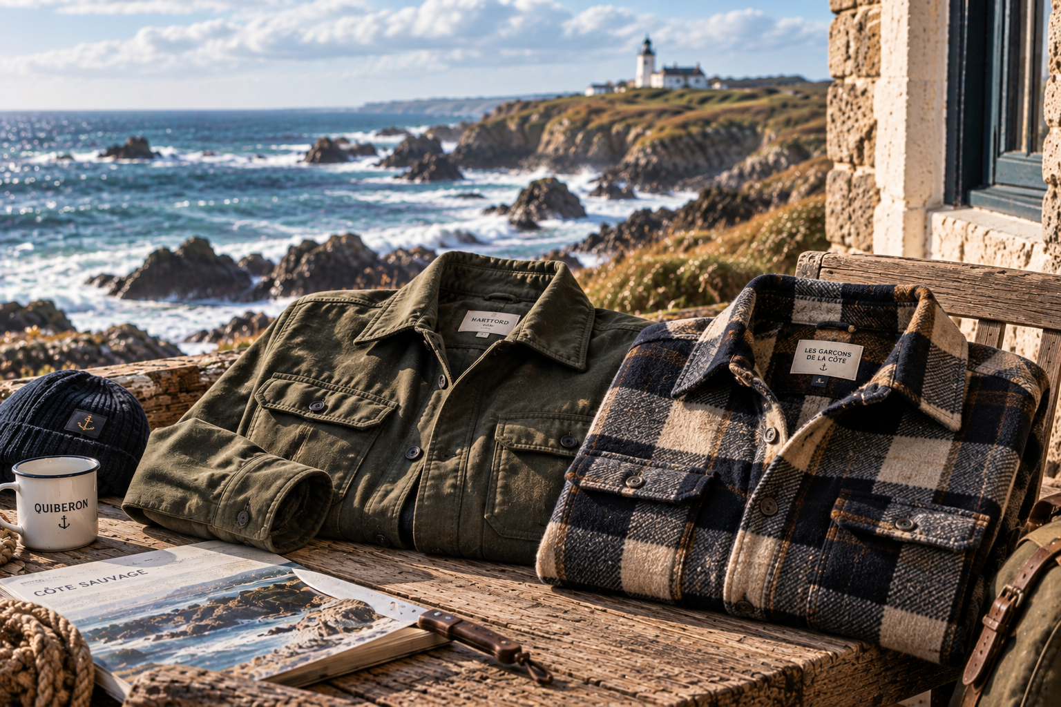 Surchemises homme style militaire et à carreaux – Les Garçons de la Côte Quiberon