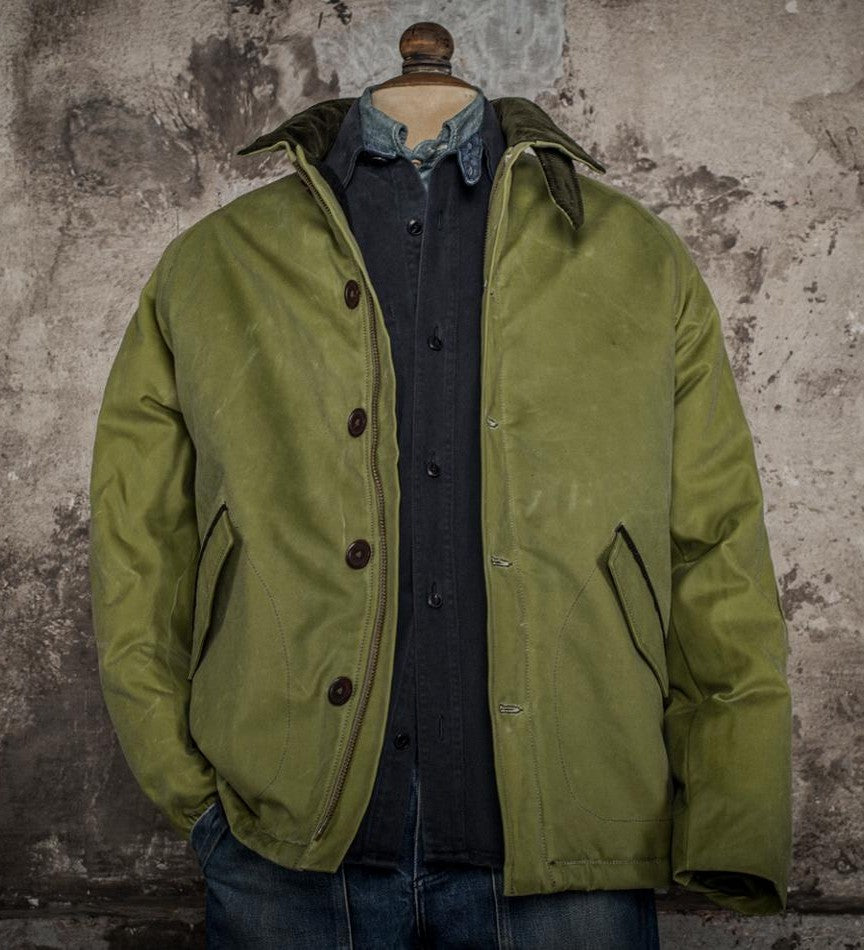 Le falot winter olive waxed Fleur de bagne