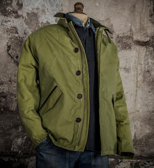 Le falot winter olive waxed Fleur de bagne