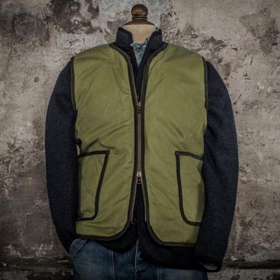 Gilet Discipline Wax olive Fleur de Bagne
