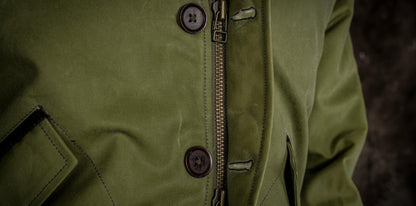 Le falot winter olive waxed Fleur de bagne