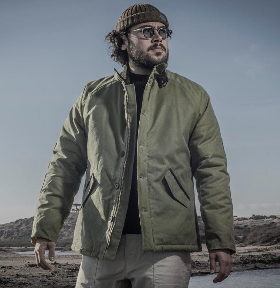 Le falot winter olive waxed Fleur de bagne