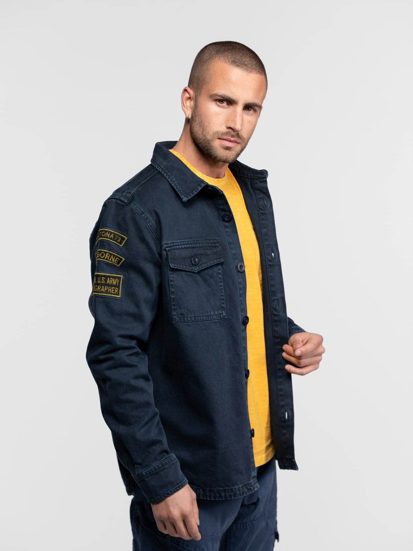 CHEMISE MILITAIRE HOMME MELHART DAYTONA 73 Navy