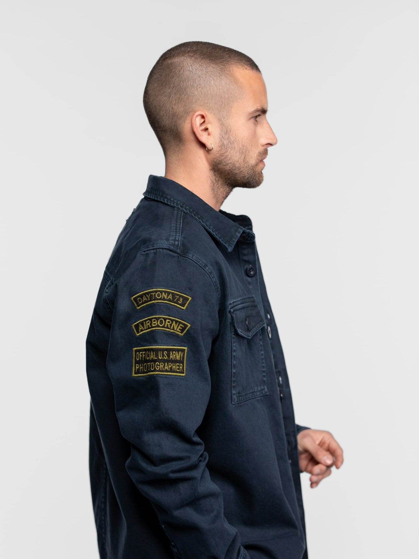 CHEMISE MILITAIRE HOMME MELHART DAYTONA 73 Navy