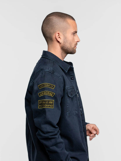 CHEMISE MILITAIRE HOMME MELHART DAYTONA 73 Navy