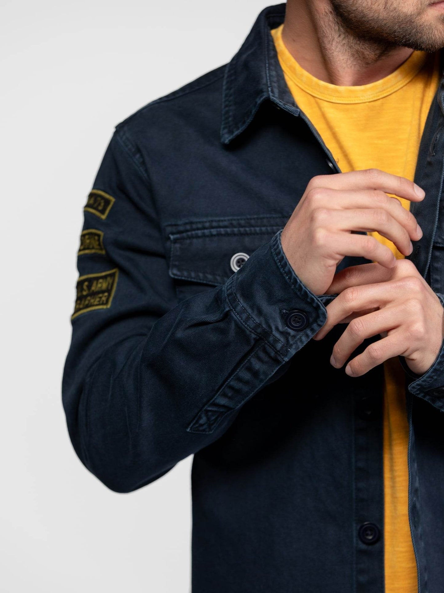 CHEMISE MILITAIRE HOMME MELHART DAYTONA 73 Navy