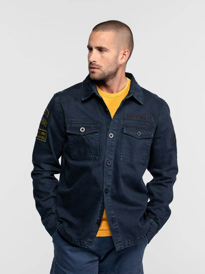 CHEMISE MILITAIRE HOMME MELHART DAYTONA 73 Navy