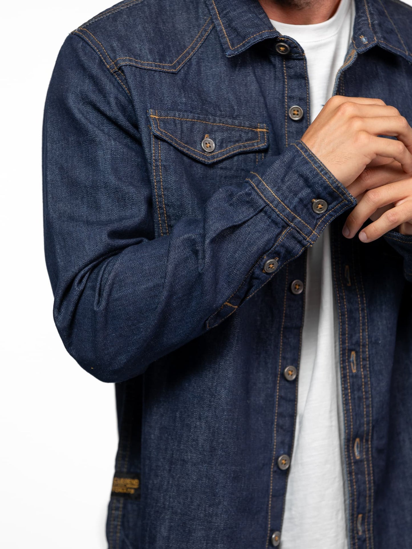 Chemise Pueblo Daytona 73 denim brut