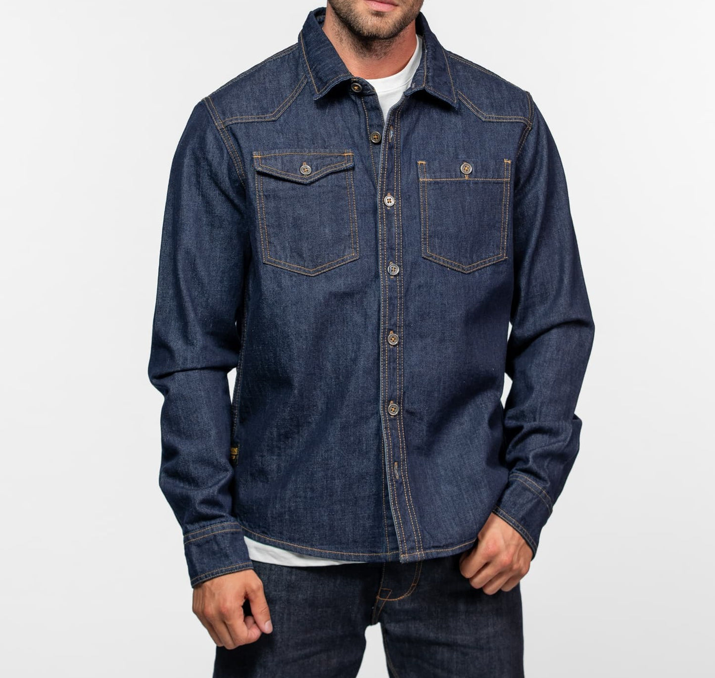 Chemise Pueblo Daytona 73 denim brut