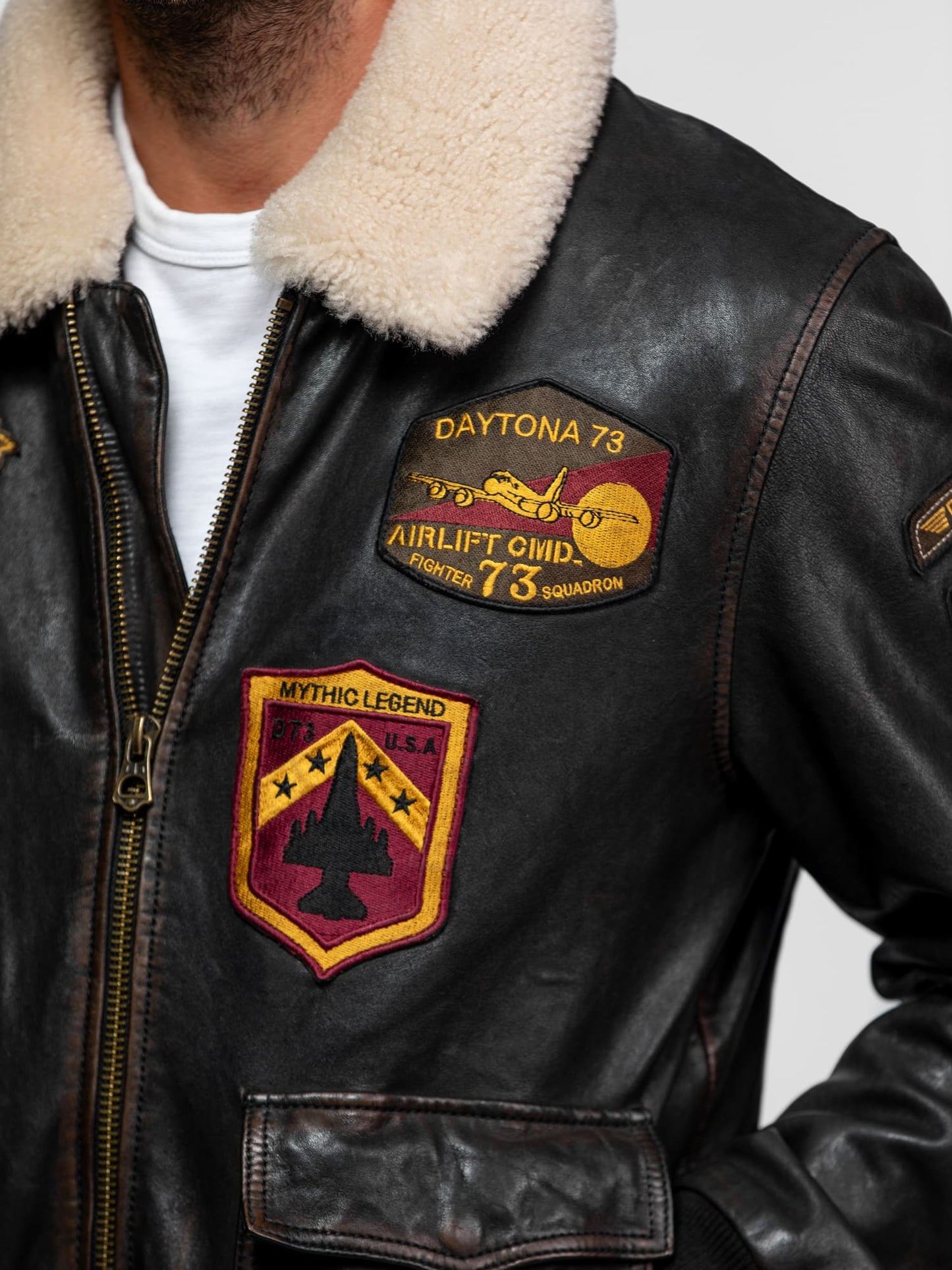 Blouson en cuir Mock Lamb Daytona 73