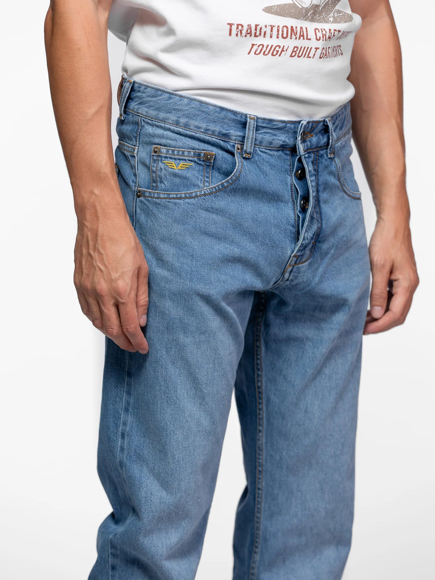 Pantalon Hachimoto Daytona 73 denim clair