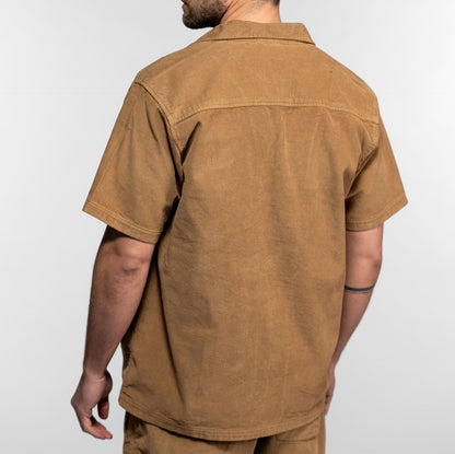 Chemise worker Citrus en velour Daytona 73 Beige