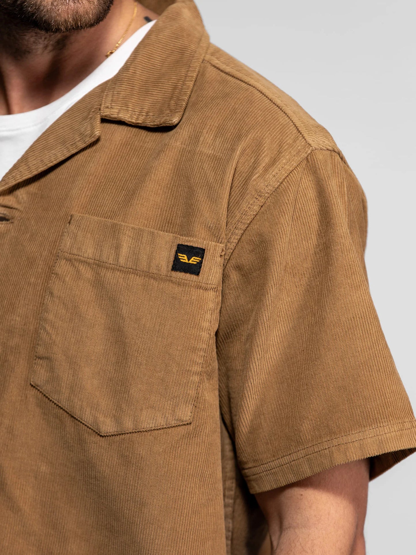 Chemise worker Citrus en velour Daytona 73 Beige