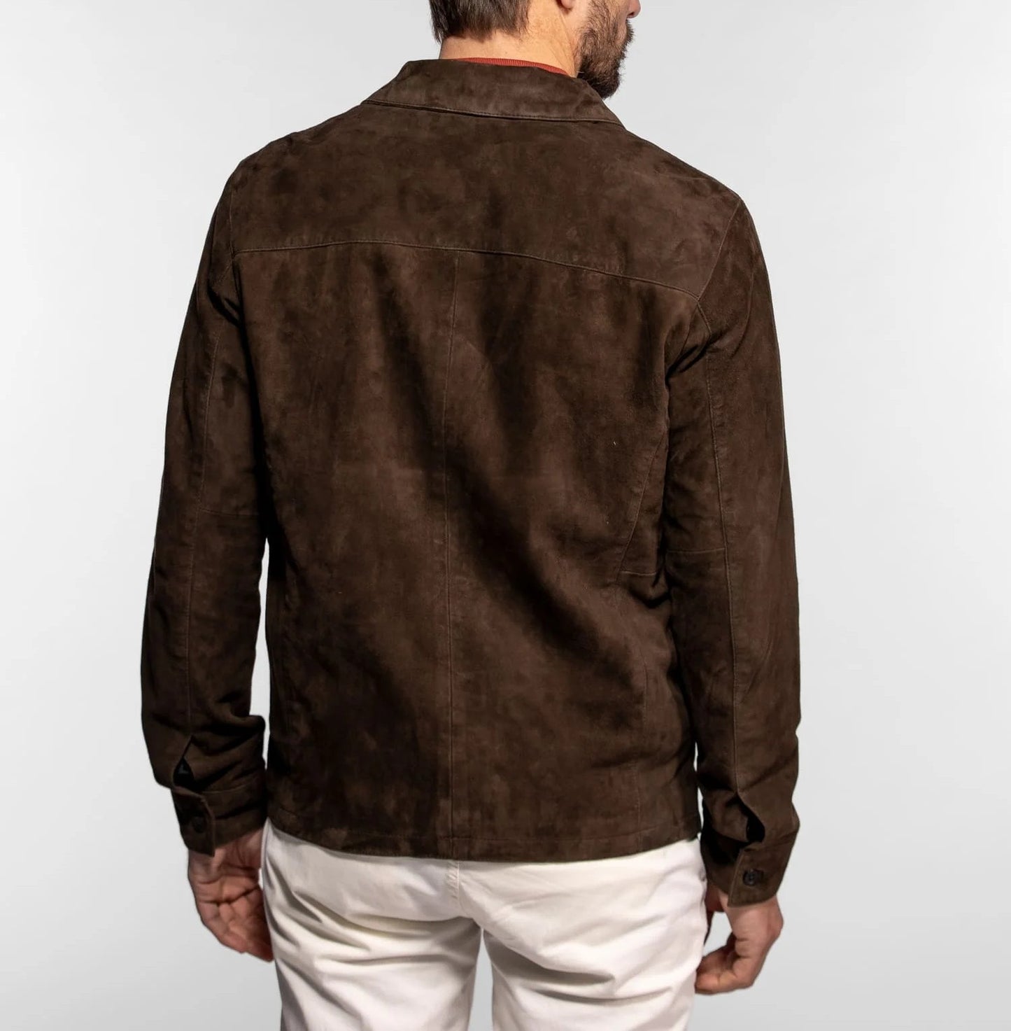 Veste cuir suédé Windham Daytona 73 Chocolat