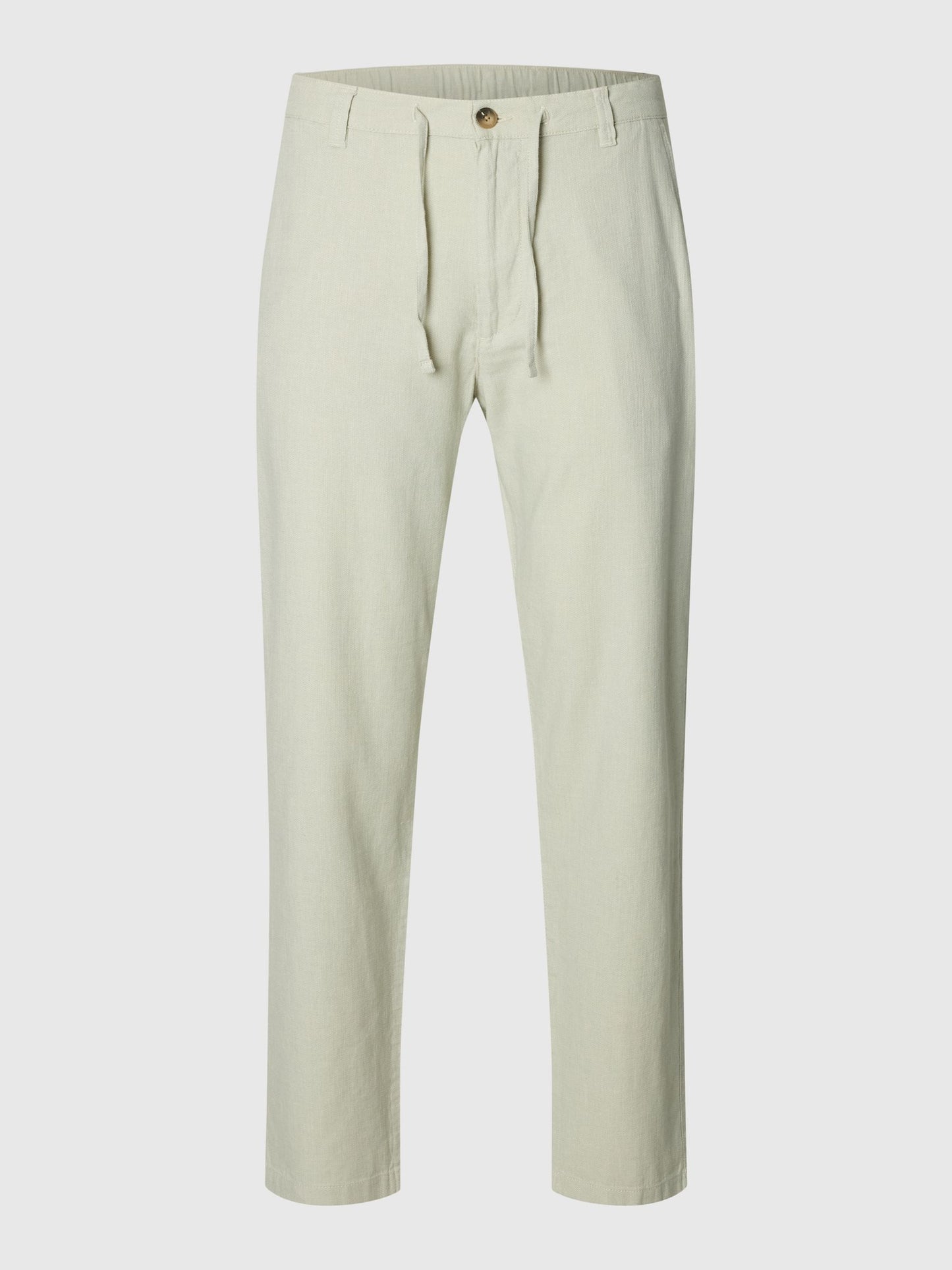 pantalon Brody en lin mélangé Selected Aqua grey