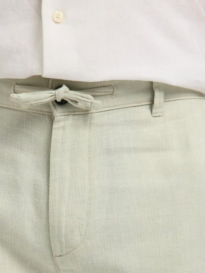 pantalon Brody en lin mélangé Selected Aqua grey