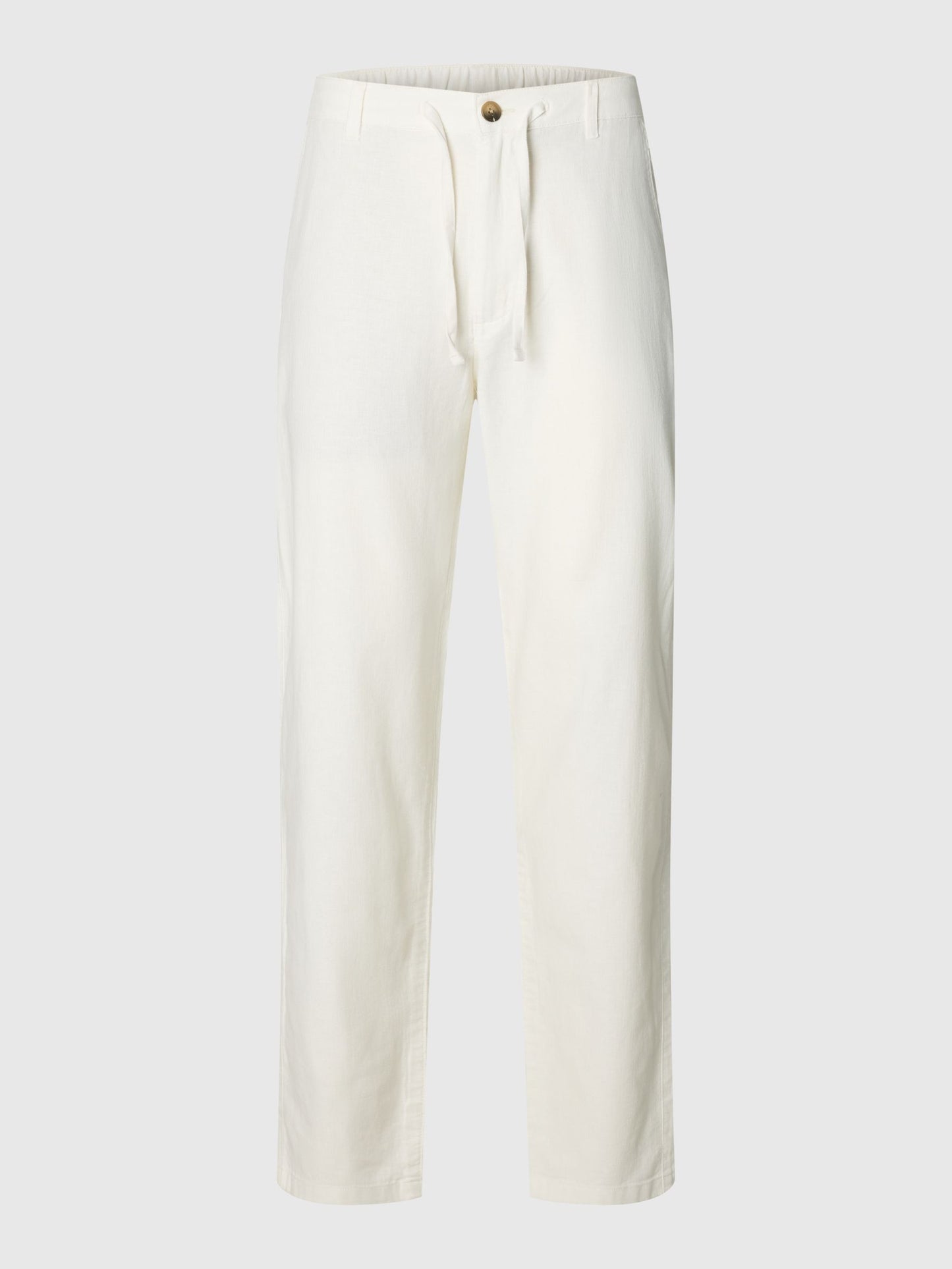 pantalon Brody en lin mélangé Selected Blanc