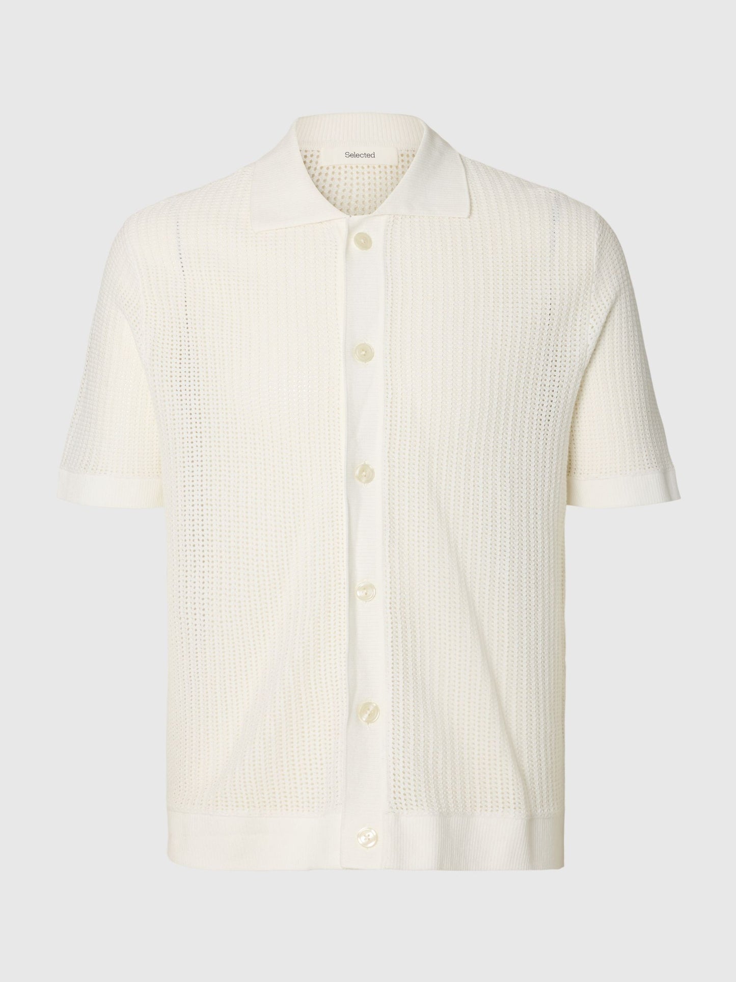 Polo Cardigan Shane Selected Blanc