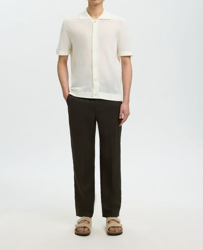 Polo Cardigan Shane Selected Blanc