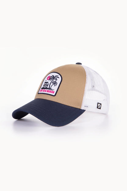 Casquette Life beige KULTE