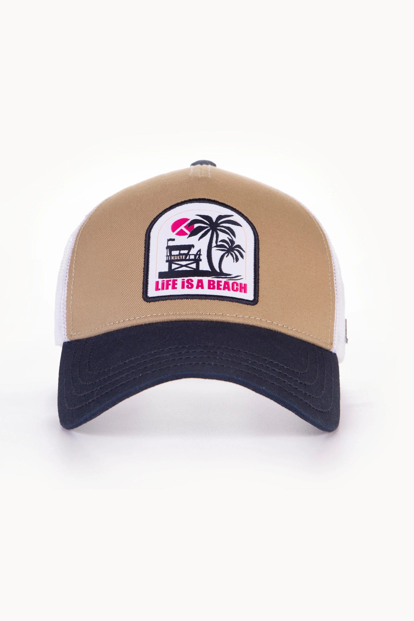 Casquette Life beige KULTE