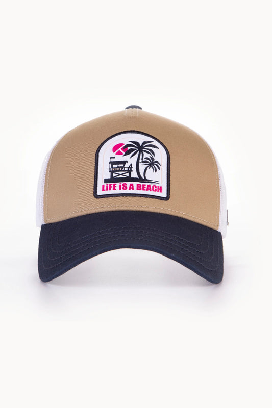 Casquette Life beige KULTE
