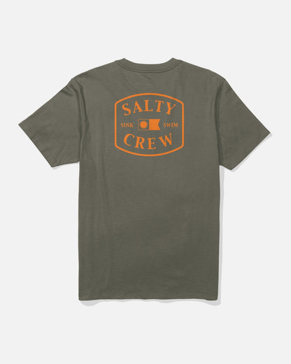 Capitals Ss Tee - Dusty Olive Salty crew