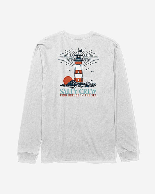 High Beam Ls Tee - White Salty crew