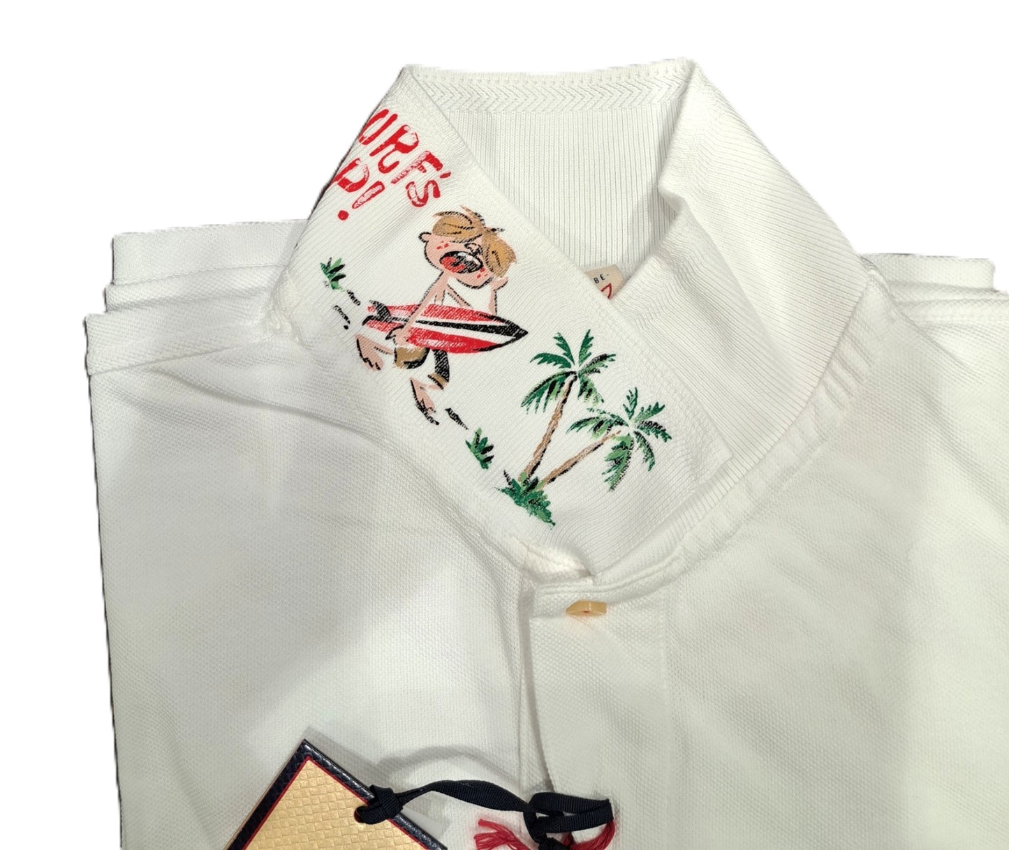 Polo Front Surfeur BOB THE COMPAGNY Blanc