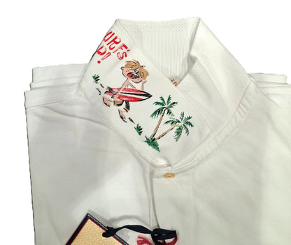 Polo Front Surfeur BOB THE COMPAGNY Blanc