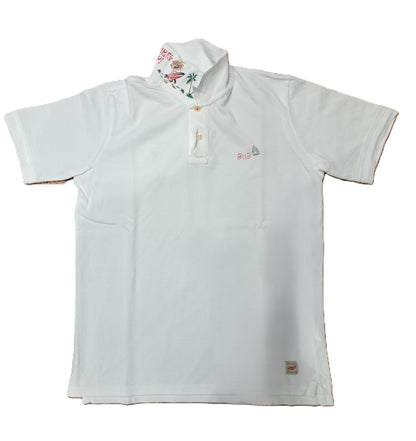 Polo Front Surfeur BOB THE COMPAGNY Blanc