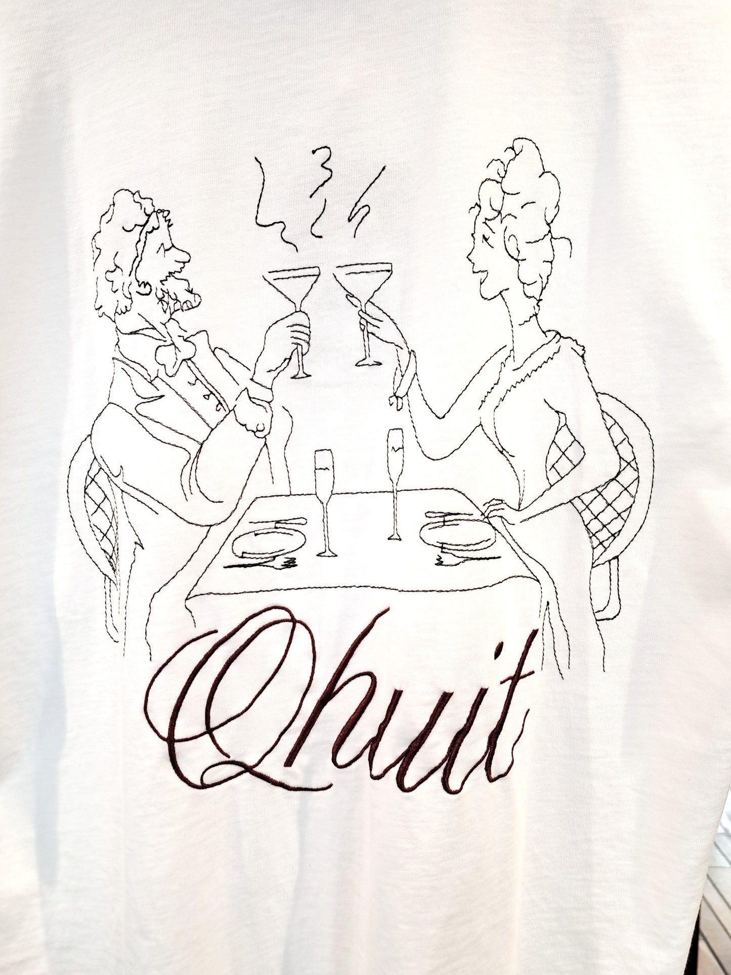 T-shirt Cin Cin Qhuit blanc