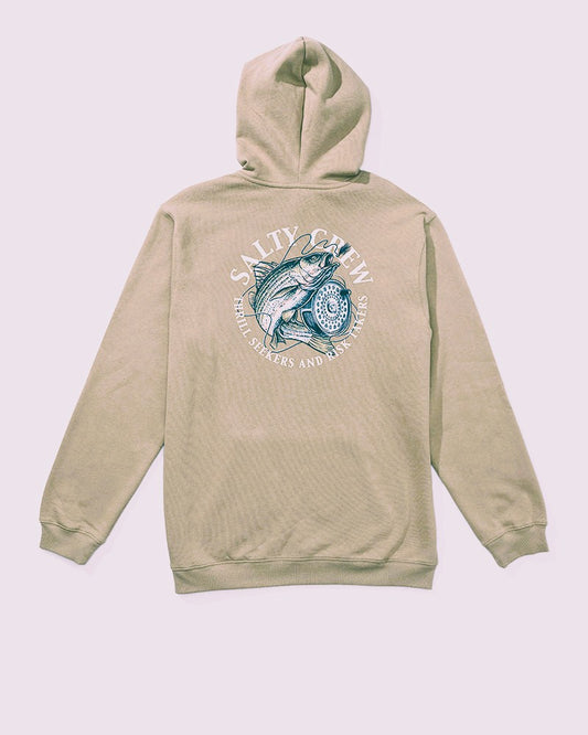 Hoodie Reel Fly Vintage Hood Fleece - Stone Salty crew