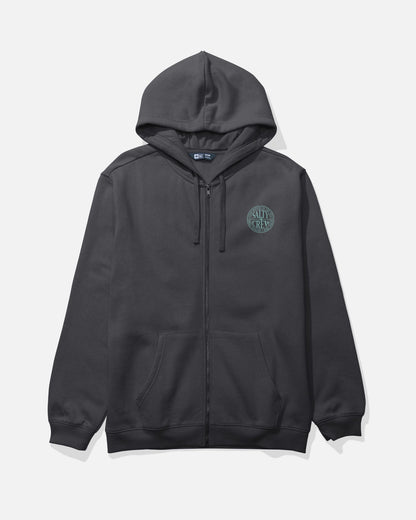 sweat hoddie global zip fleece Salty Crew black