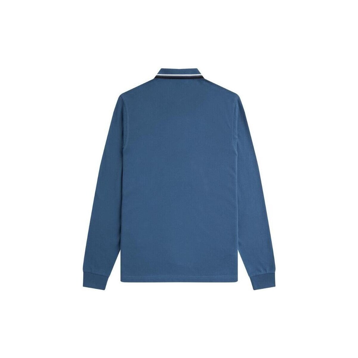 Polo manche longue Fred Perry midnight blue col rayé