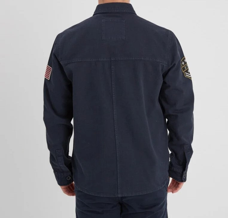 CHEMISE MILITAIRE JEFFY TWILL NAVY