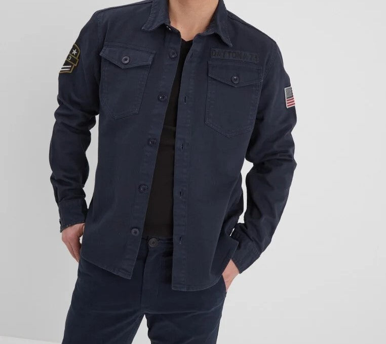 CHEMISE MILITAIRE JEFFY TWILL NAVY