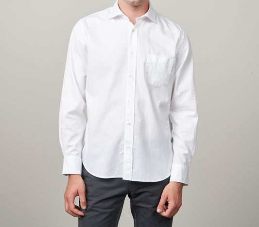 Chemise HARTFORD Paul en coton Blanc