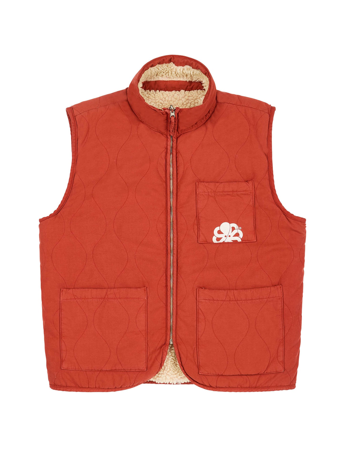 GILET SHERPA CAM ROUGE