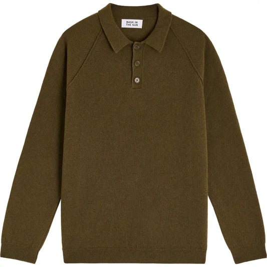 Polo en maille Olive AUSTIN Bask in the sun